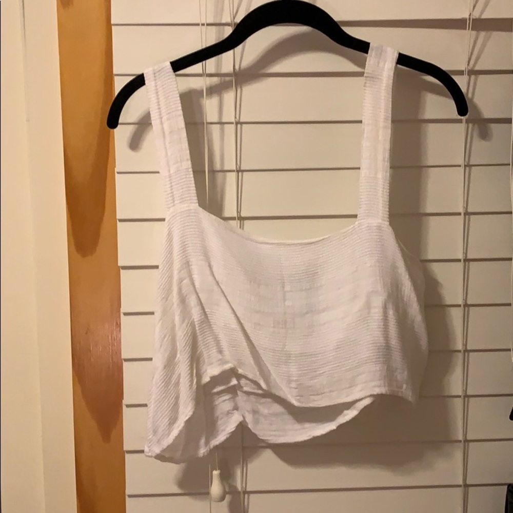 The Reformation white crop top